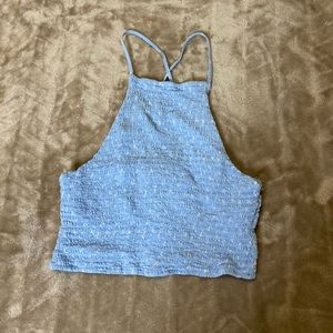 Cropped halter top